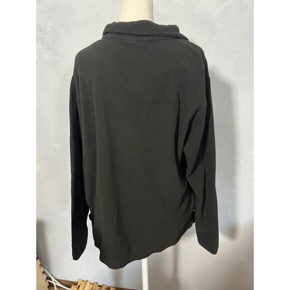 Victoria's Secret PINK Quarter Zip Sweatshirt Fleece Winter Pullover Large Black - Picture 6 of 10
